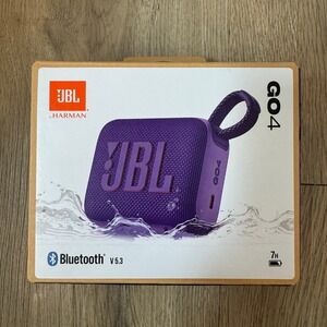 JBL Go 4 Portable Waterproof Bluetooth Speaker Purple JBLGO4PURAM NEW